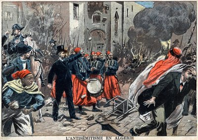 Antisemitismo in Algeria nel 1898 - Ad Algeri, si sono svolte proteste antisemite, il Governatore Generale Louis Lepine è intervenuto per fermare il saccheggio dei negozi ebrei, un