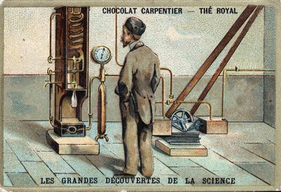 Apparecchio del Dr. Karl von Linde (fisico tedesco (1842-1934) per il raffreddamento dell