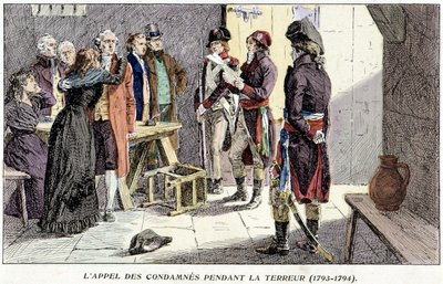 Appello dei detenuti durante il Terrore (1793-1794) da Unknown artist