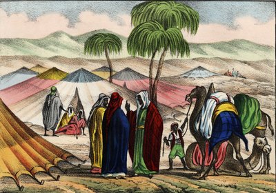 Carovana araba in Algeria da Unknown artist