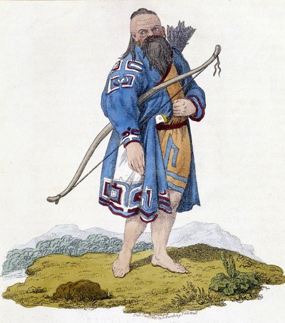 Arciere di una popolazione russa. Illustrazione del 1803 da Unknown artist