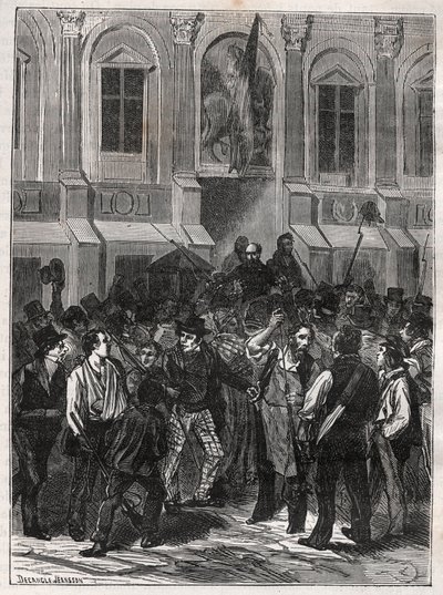 Armand Barbès, rivoluzionario francese (1809-1870) prima del suo arresto il 12 maggio 1839 - Incisione del 1882 in “Histoire de dix ans: 1830-1840” di Louis-Blanc (1811-1882) da Unknown artist