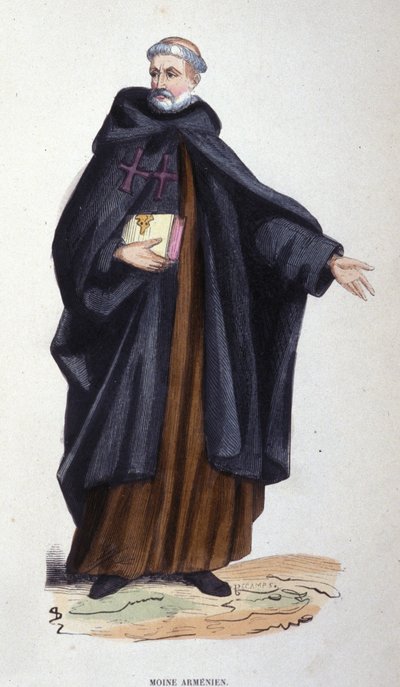Monaco armeno. Incisione da un album sugli ordini religiosi, Parigi da Unknown artist