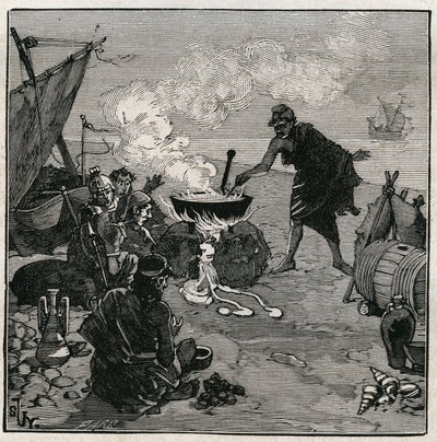 Arte del vetro: scoperta della vetrificazione secondo Plinio il Vecchio. Nell