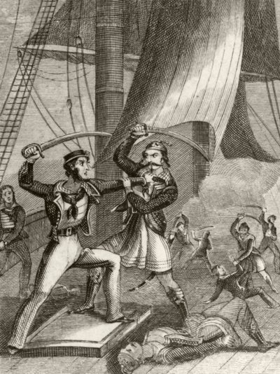 Attacco dei pirati da Unknown artist