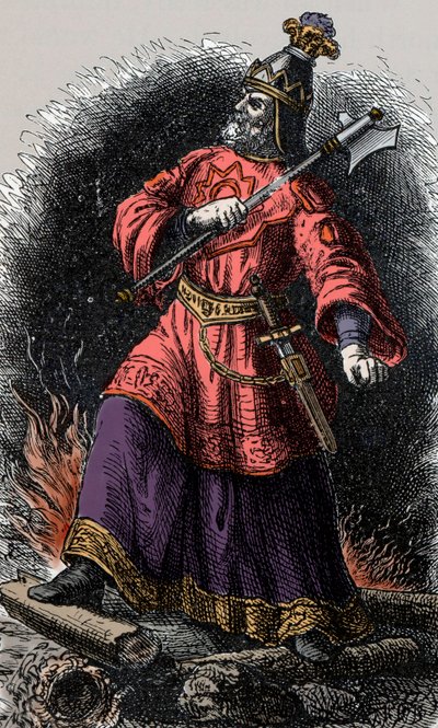 Attila il Flagello di Dio (395-453) Re degli Unni da Unknown artist