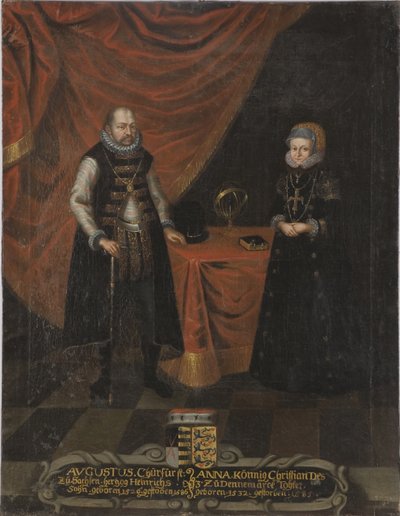 Ritratto di Augusto, Elettore di Sassonia e Anna di Danimarca, Elettrice di Sassonia da Unknown artist