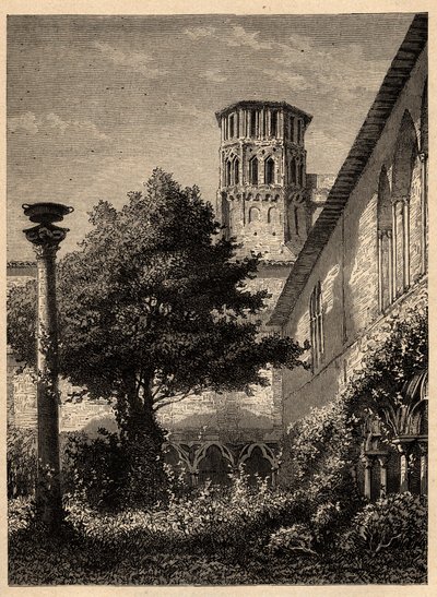 Convento agostiniano (Tolosa) - Il chiostro degli Agostiniani a Tolosa - incisione in 