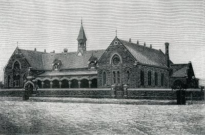 Australia: Una scuola pubblica di Adelaide, c.1885 (incisione) da Unknown artist