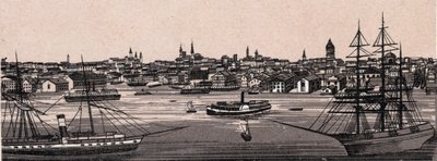 Baltimora, Stati Uniti: vista generale. in "Il mondo illustrato 168 vedute". Non datato (fine XIX secolo) da Unknown artist