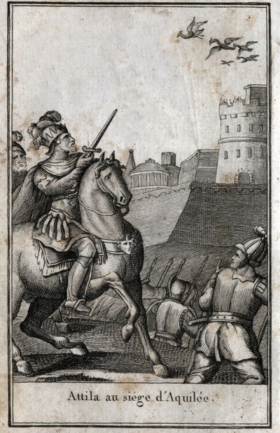 Invasioni barbariche - Attila (ca. 406-453), re degli Unni, durante l