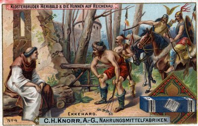 Invasioni barbariche - Ekkehard IV di San Gallo (980-1057) erudito e poeta latino. Il fratello Heribald e gli Unni a Reichenau. Sull