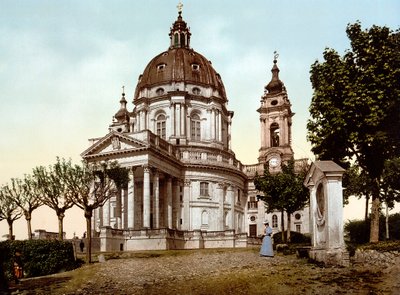 Basilica della Superga a Torino in Italia nel 1890 da Unknown artist