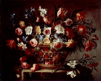 Cesto di fiori da Unknown artist