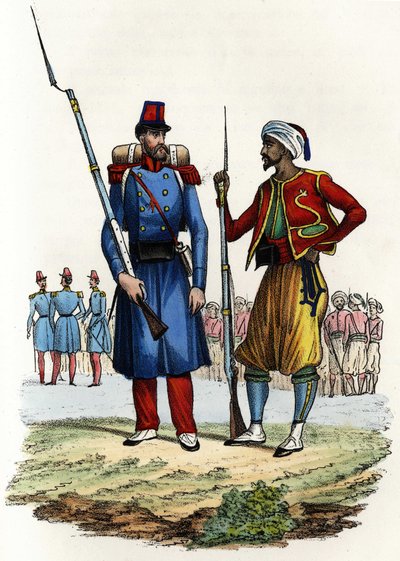 Battaglione della Legione Straniera formato e inviato in Algeria nel 1831; battaglione di cavalieri indigeni, formato e inviato in Algeria nel 1841. In "Storia d