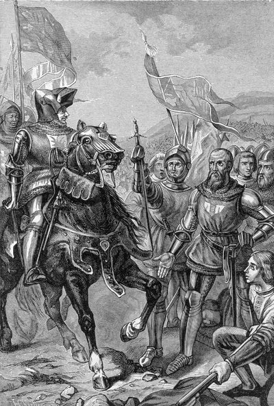 Battaglia di Cocherel (oggi Houlbec-Cocherel, vicino a Evreux), 16 maggio da Unknown artist