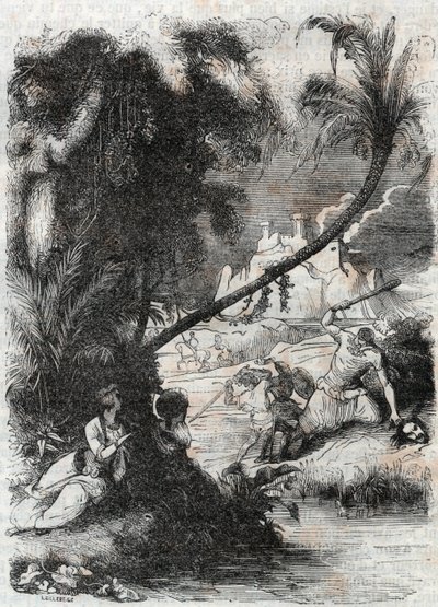 Battaglia di Griffone e Aquilante contro Orrile - incisione del 1851 da 