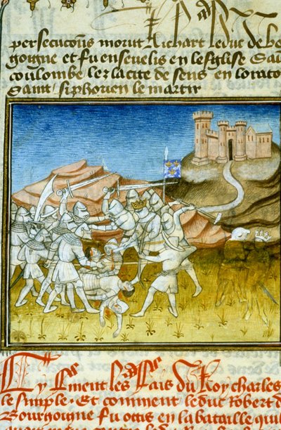 Battaglia di Soissons - Miniatura del Medioevo da Unknown artist