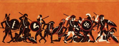 Battaglia tra Greci e Troiani (Guerra di Troia) 1808-1810 da Unknown artist