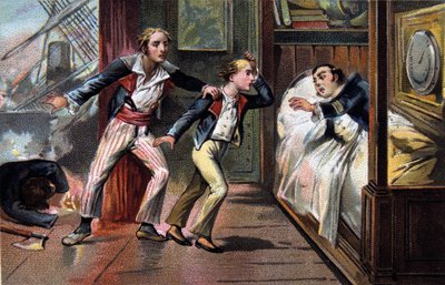 Battaglia del Nilo - Battaglia di Aboukir - morte di Luce e Giocante de Casabianca (Luc-Julien-Joseph Casabianca) da Unknown artist