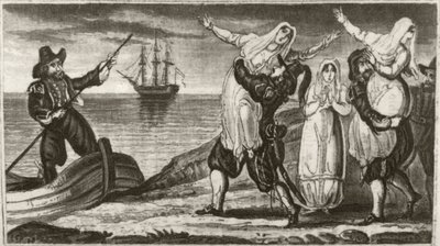 Beakes il pirata olandese e il suo equipaggio che portano via con la forza le suore da un convento spagnolo da Unknown artist