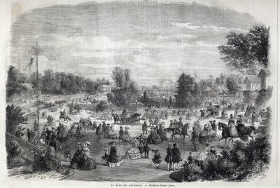 Bei giorni al Bois de Boulogne a Parigi. Incisione in "L