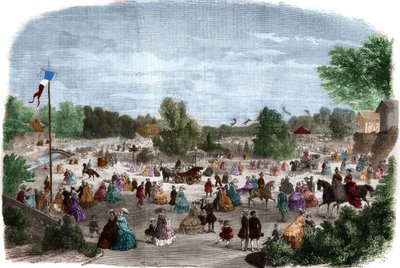 Bei giorni al Bois de Boulogne a Parigi. Incisione in "L
