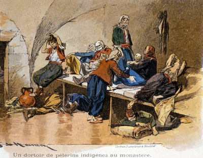 Betlemme. Un dormitorio per pellegrini al monastero. XIX secolo da Unknown artist