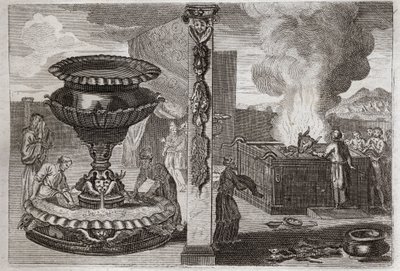 Bibbia di Royaumont, Antico Testamento: Altare dei Profumi. Figura dei due altari, quello dei profumi e quello degli olocausti. Illustrazione del 1811 da Unknown artist