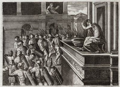 Bibbia di Royaumont, Antico Testamento: Crimine di Davide o Betsabea nel bagno. Davide vide Betsabea da lontano, la moglie di Uria l