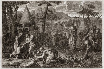 Bibbia di Royaumont, Antico Testamento: Gli ebrei nel deserto (o la raccolta della manna). Dio fa cadere la manna dal cielo per quarant