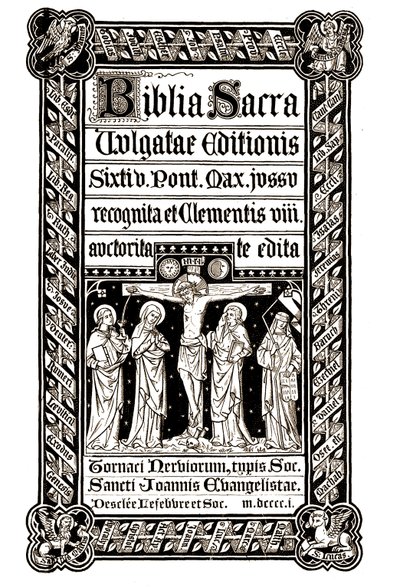 Biblia Sacra, Tournai 1881 - Biblia Sacra, Vulgatae Editionis, Sixit V. Pont. Max. Jussu recognita ed ed Clementis VIII auctorita da Unknown artist