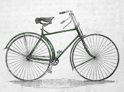 Modello di bicicletta con telaio. da Unknown artist