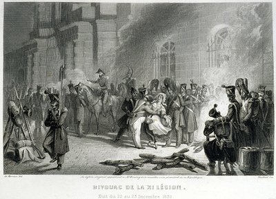 Bivacco della XI Legione - notte dal 22 al 23 dicembre 1830 - in 