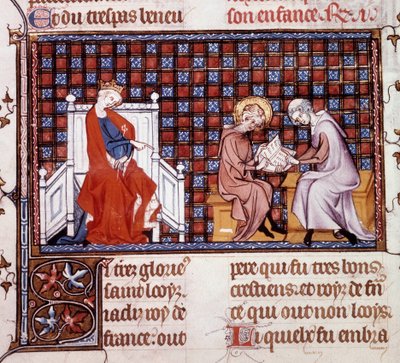 Blanche di Castiglia, Regina di Francia (1188-1252), dirige l