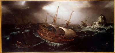 Barche nella tempesta da Unknown artist