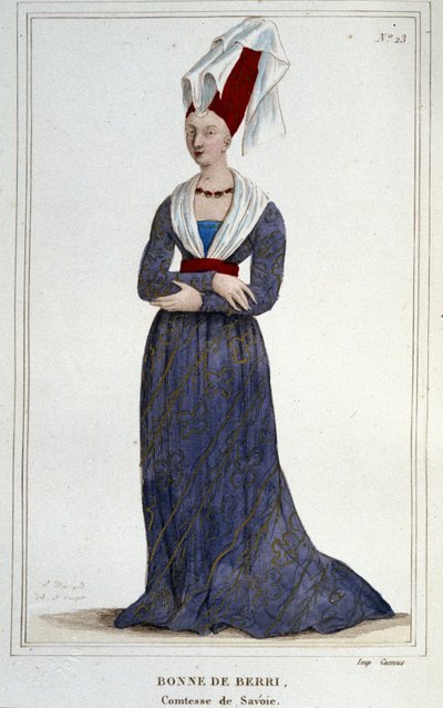 Bonne de Berry (1365-1435). Contessa di Savoia. da Unknown artist