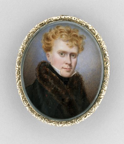 Spilla con ritratto di un uomo, c.1840 da Unknown artist