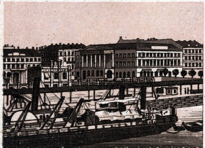 Budapest, Ungheria: vista del molo del Danubio. in 