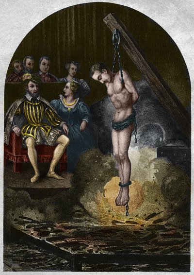 Camera ardente (tribunale) sotto il re Enrico II (1519-1559) alla presenza di Caterina de