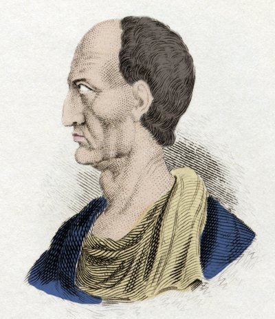 Caio Mario detto il saggio (157-86 a.C.) generale e statista romano. Incisione del XIX secolo da Unknown artist