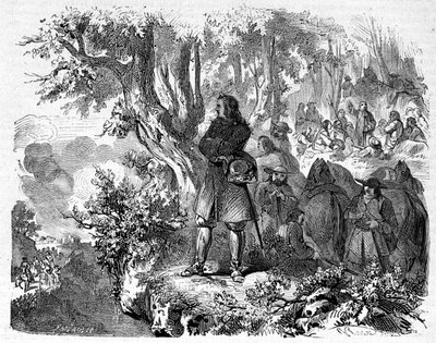 Camisardi nelle Cévennes. Incisione del XIX secolo da Unknown artist