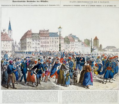 Capitolazione di Strasburgo e partenza della guarnigione francese, 28 settembre 1870 da Unknown artist