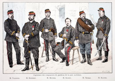 Capitani delle compagnie di mantenimento della pace mobilitate da Unknown artist