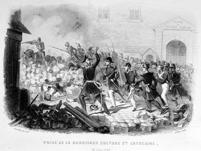 Cattura della barricata cultura Sainte Catherine (24 giugno) da Unknown artist
