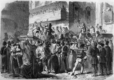 Carnevale di Roma basato su un disegno di Gierdziejewski del 1858 da Unknown artist