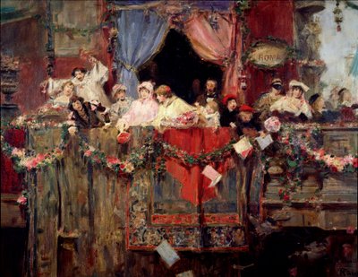 Scena di carnevale a Roma da Unknown artist