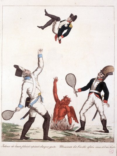Cartone animato su Napoleone Bonaparte - in Napoleone I, caricature, collezione fittizia. 1814 - 1815. B.H.V.P. da Unknown artist