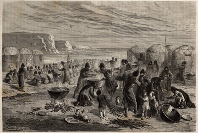 Cauda-yoli, la festa religiosa annuale dei Turcomanni, per pregare la protezione di Dio per la famiglia e il bestiame, organizzata da una famiglia, che per l