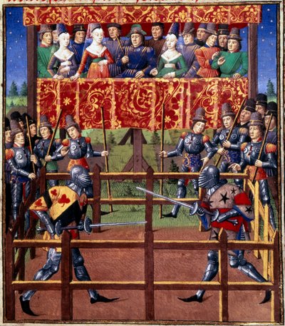 Cerimonie e ordinanze come pegno di battaglia: duello in campo chiuso tra due cavalieri da Unknown artist